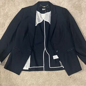 DKNY Dark Blue and Light Gray Jacket